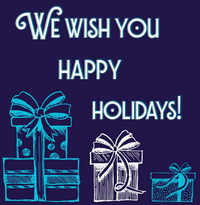 We wish you happy holidays!