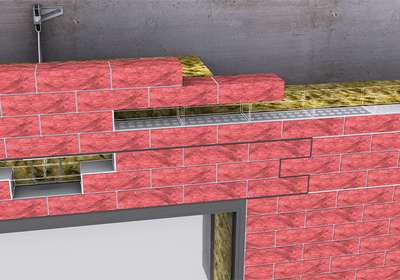Precast lintel fixed on one side