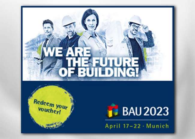 Voucher Banner BAU München 2023