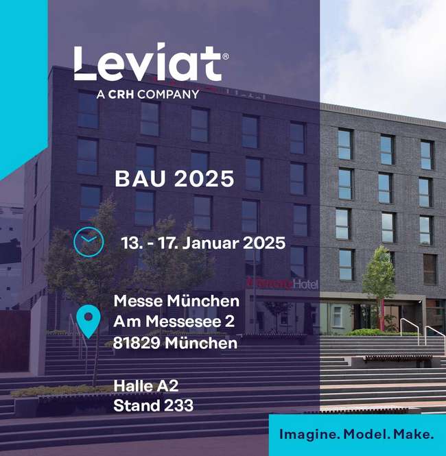 BAU 2025; 13. - 17. Januar 2025; Messe München, Am Messesee 2, 81829 München; Halle A2, Stand 233 